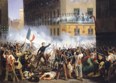 Batalla en la rue de Rohan, 28 de julio de 1830 de Hippolyte Lecomte